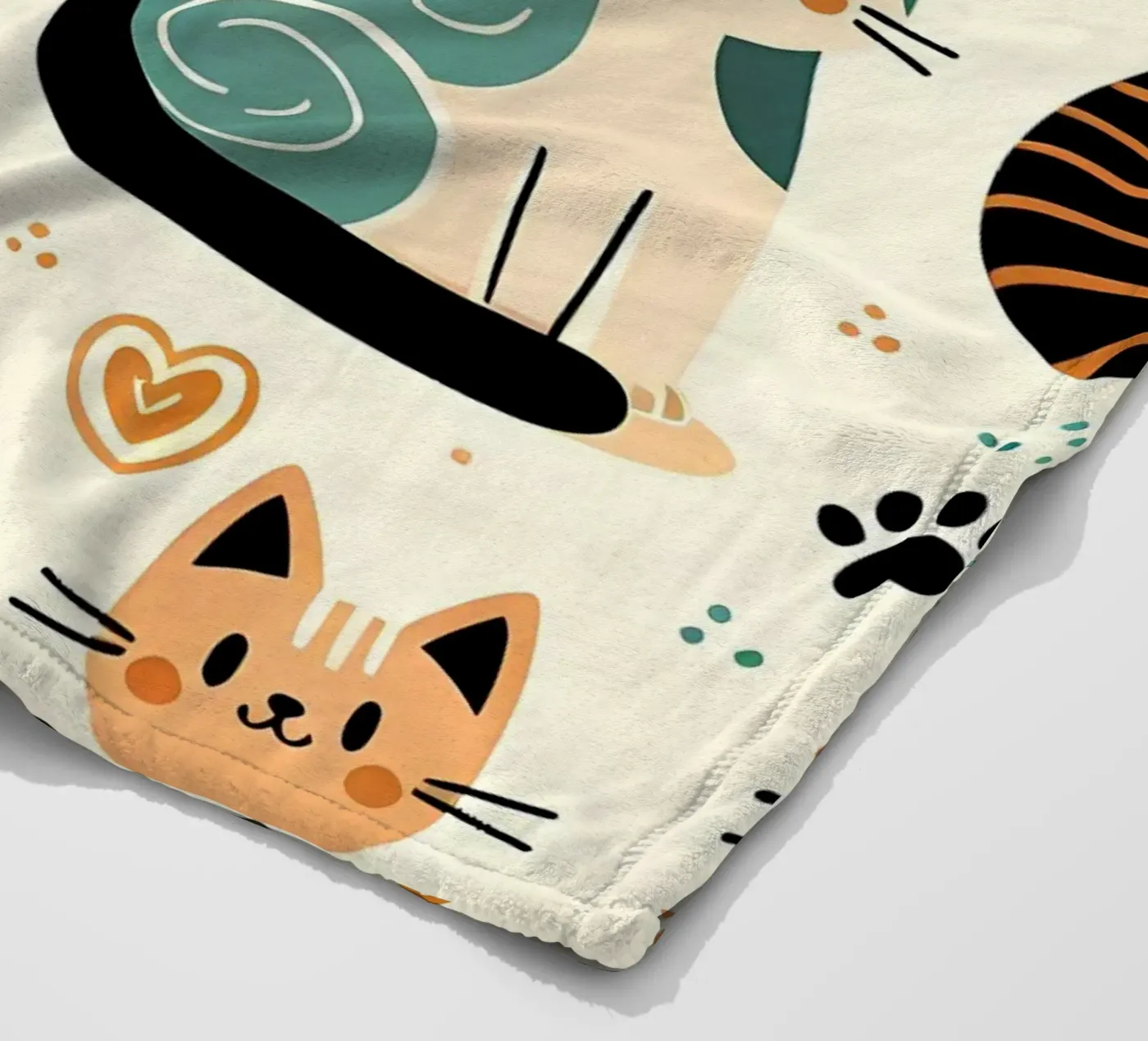 Cat Doodle Pattern fleecedeken van Happy Littles