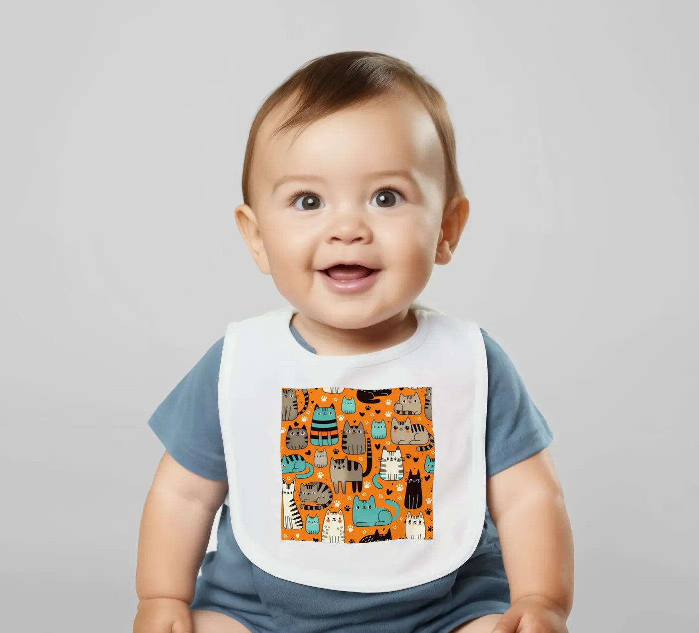 Cat Doodle Pattern bavoir de Happy Littles