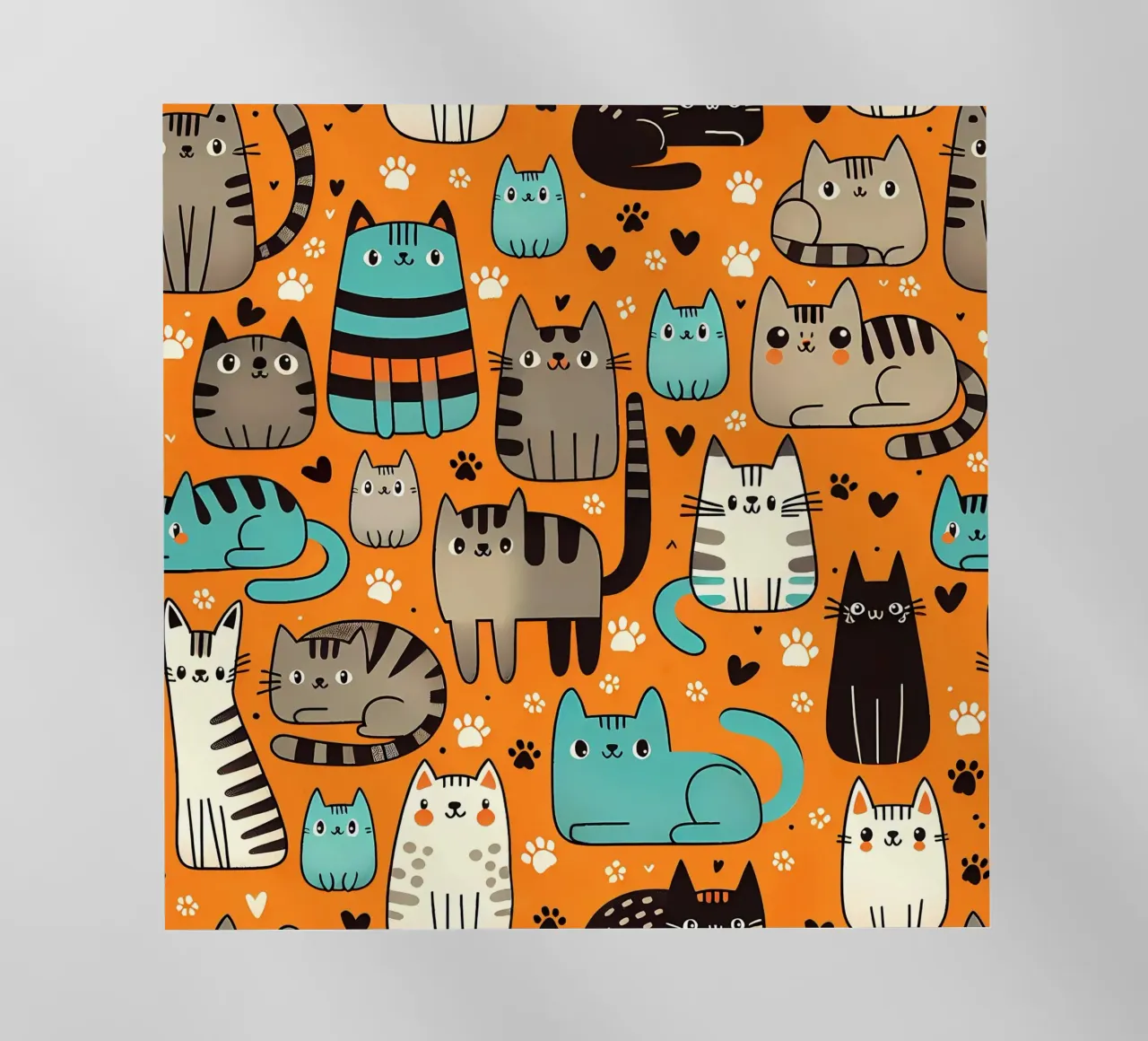 Schema di scarabocchio di gatto pellicola backlit da Happy Littles