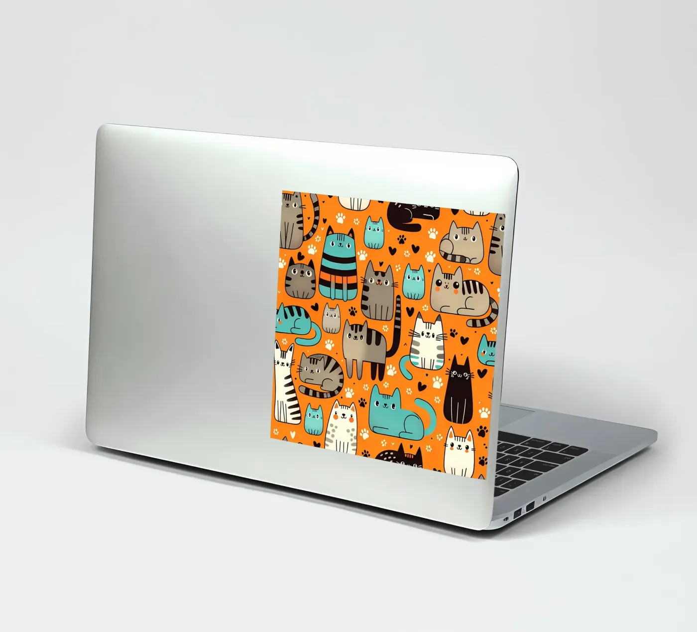 Cat Doodle Pattern sticker by Happy Littles