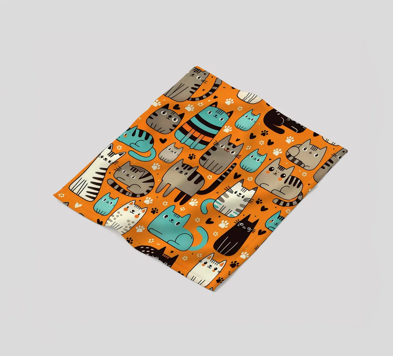 Cat Doodle Pattern fleecedeken van Happy Littles