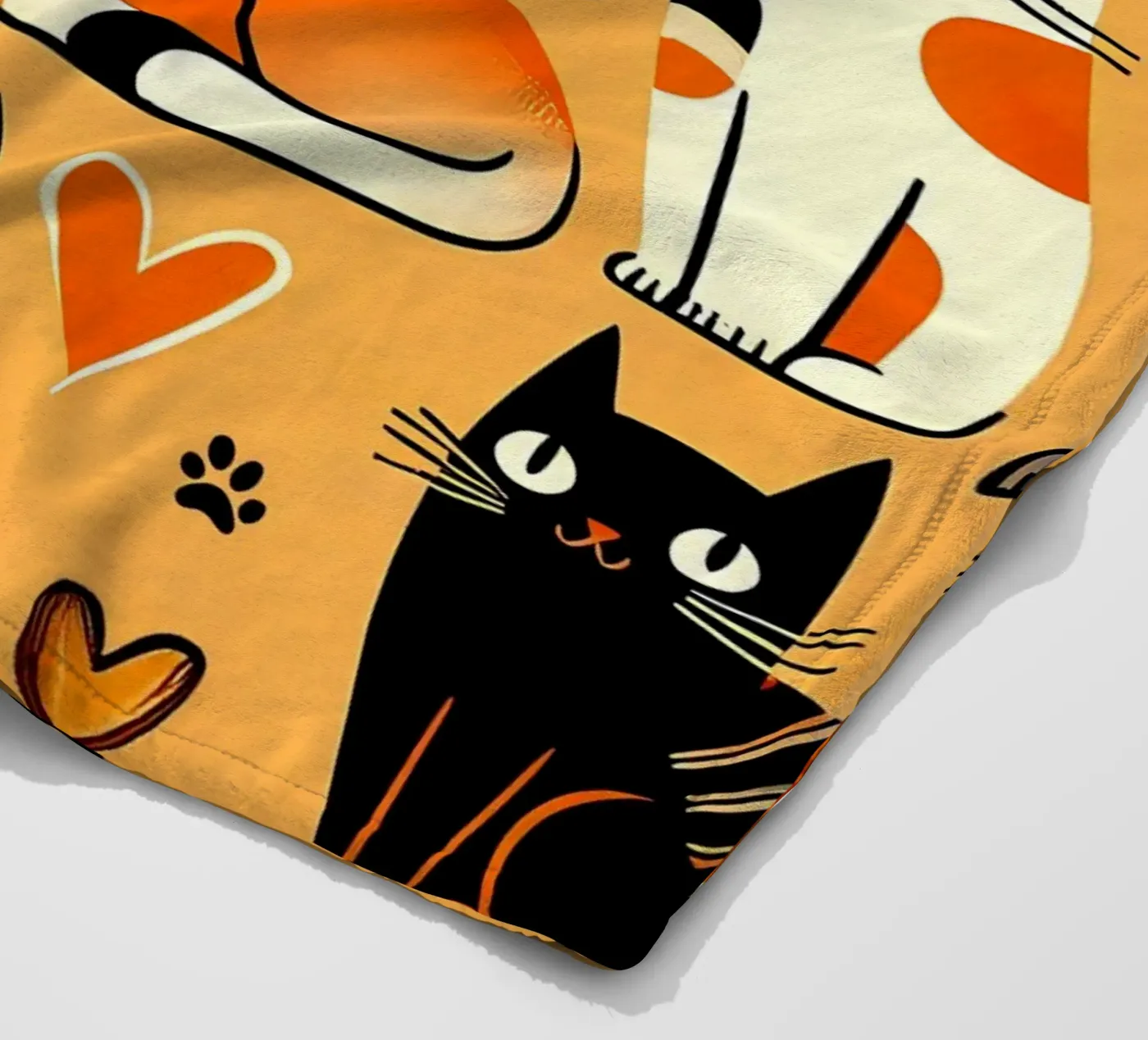 Cat Doodle Pattern fleecedeken van Happy Littles