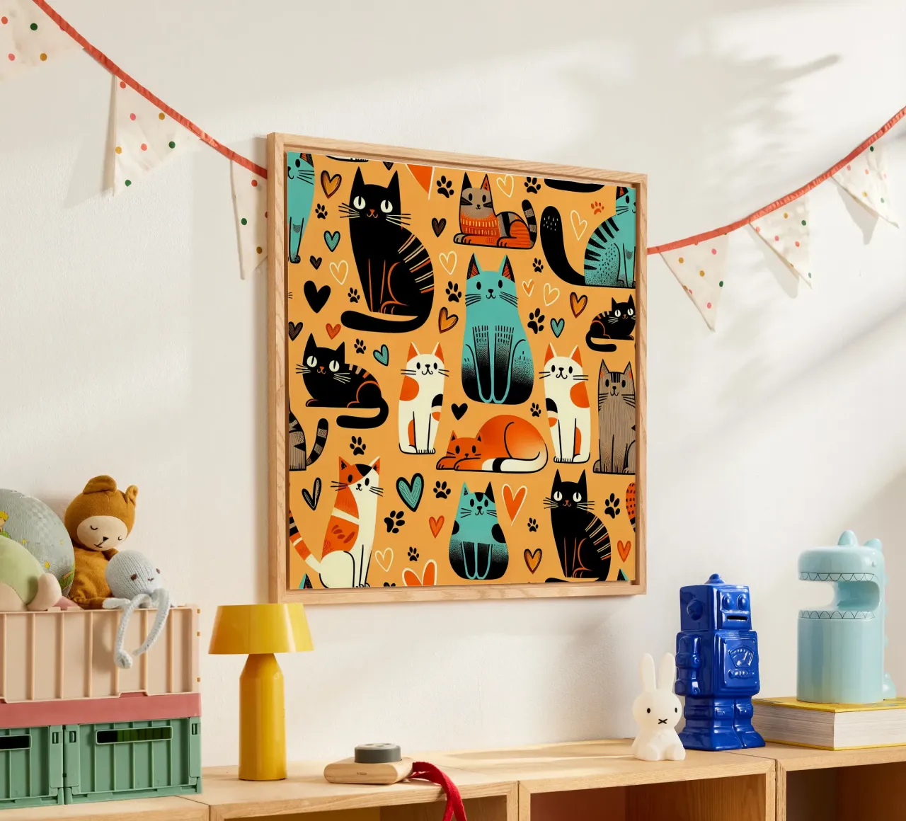 Cat Doodle Pattern plexiglas de Happy Littles
