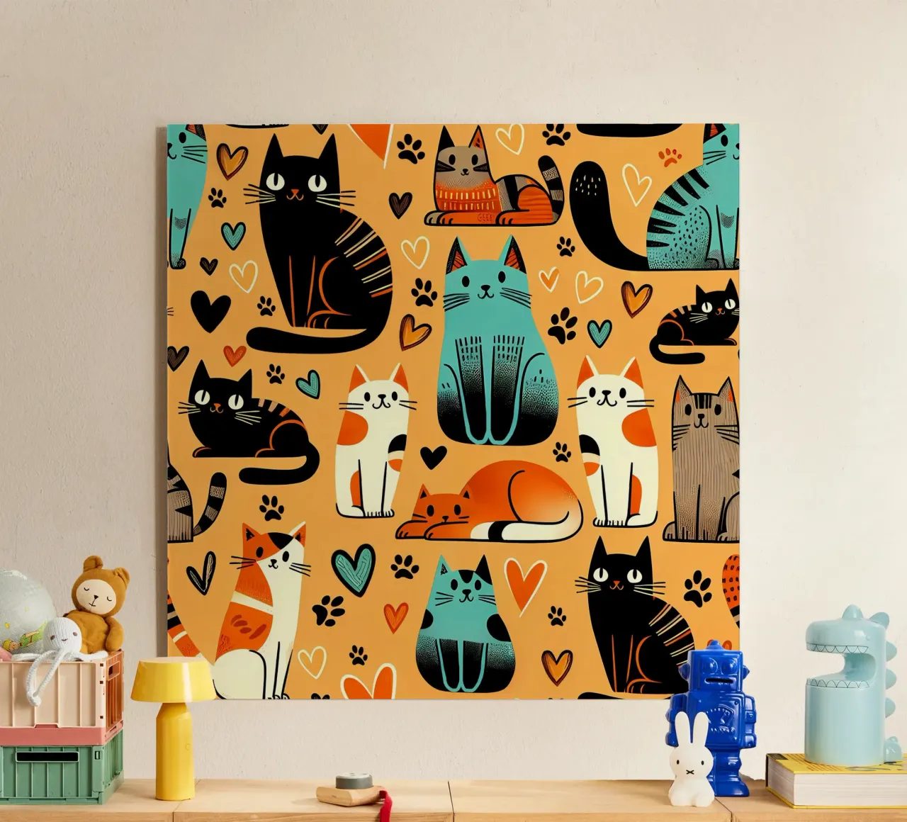 Cat Doodle Pattern plexiglass da Happy Littles