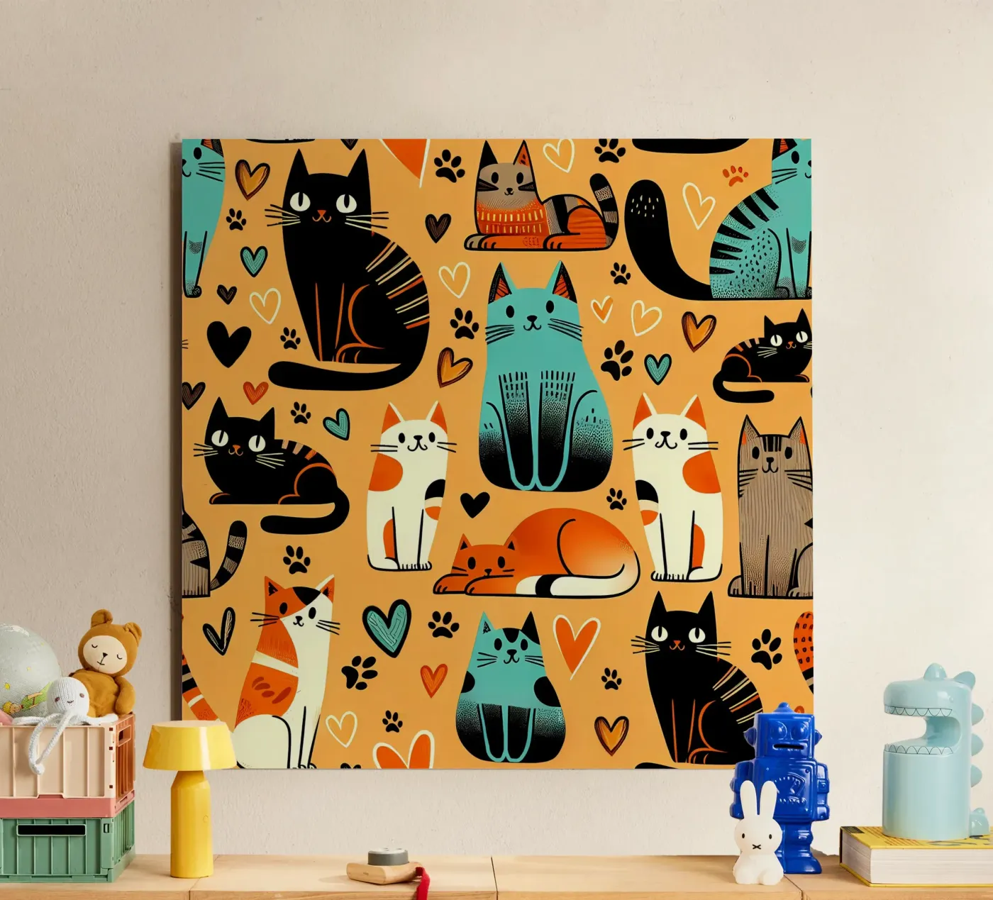 Cat Doodle Pattern forex plate by Happy Littles