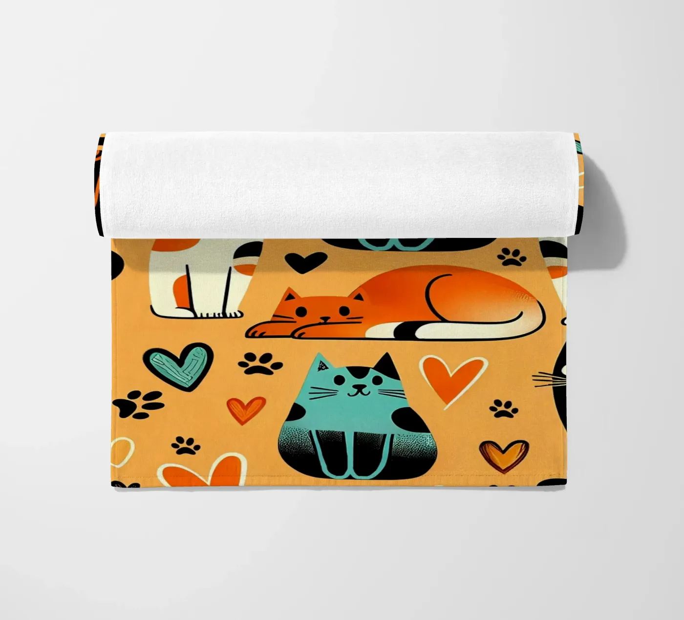 Schema di scarabocchio di gatto telo mare da Happy Littles