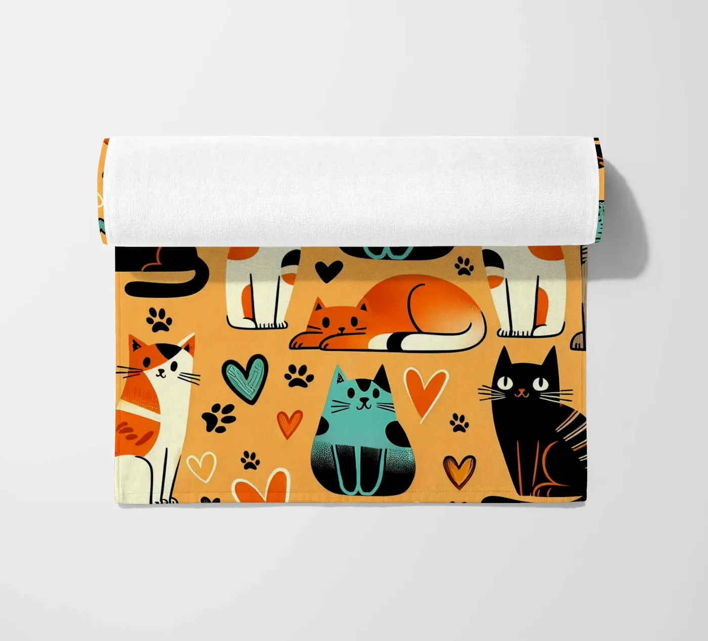 Schema di scarabocchio di gatto telo mare da Happy Littles