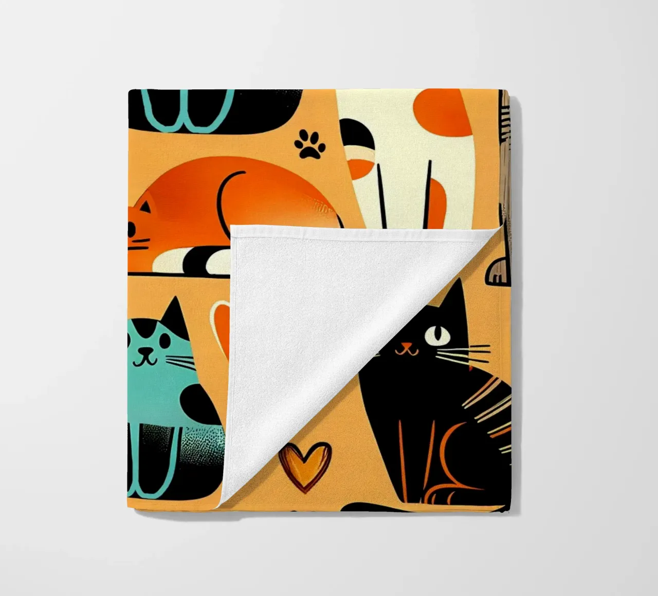 Schema di scarabocchio di gatto telo mare da Happy Littles