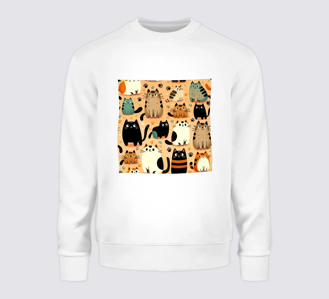 Schema di scarabocchio di gatto felpa da Happy Littles