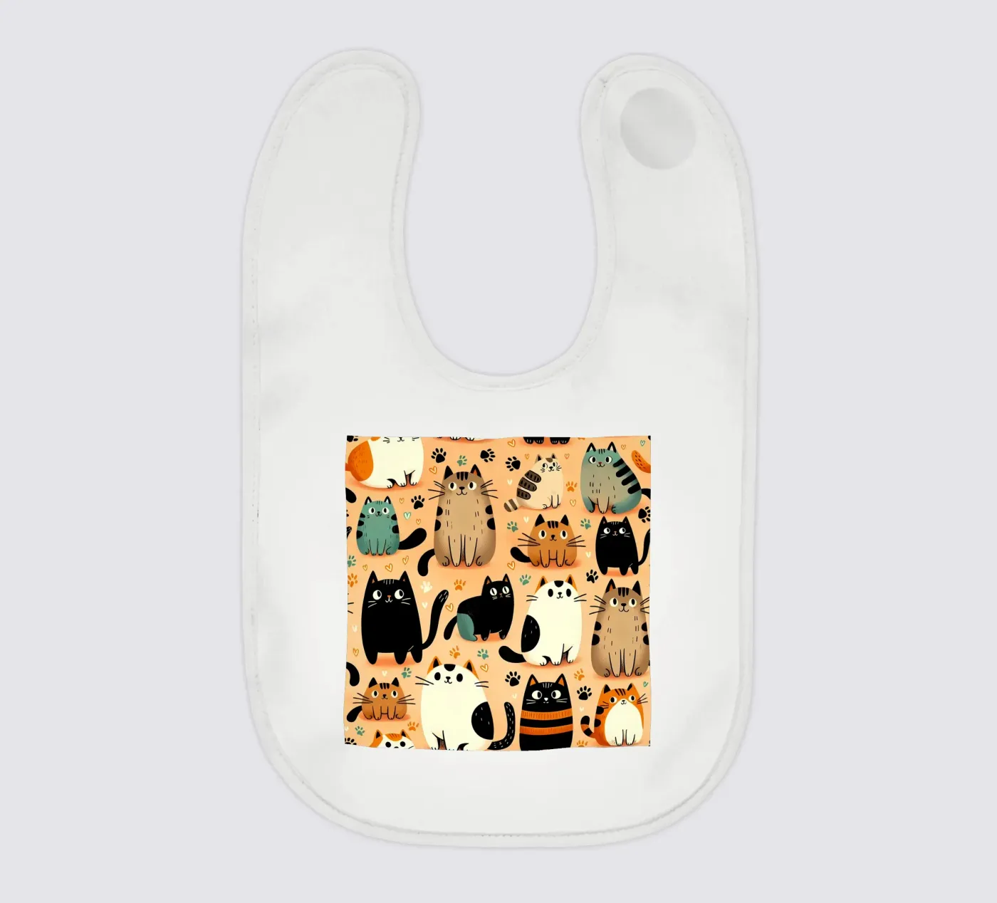 Cat Doodle Pattern bavaglino da Happy Littles