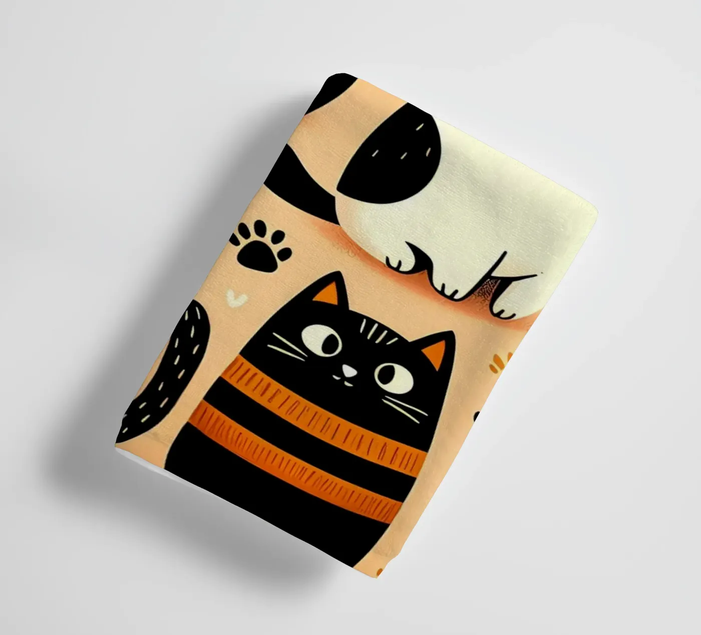 Cat Doodle Pattern badhanddoek van Happy Littles