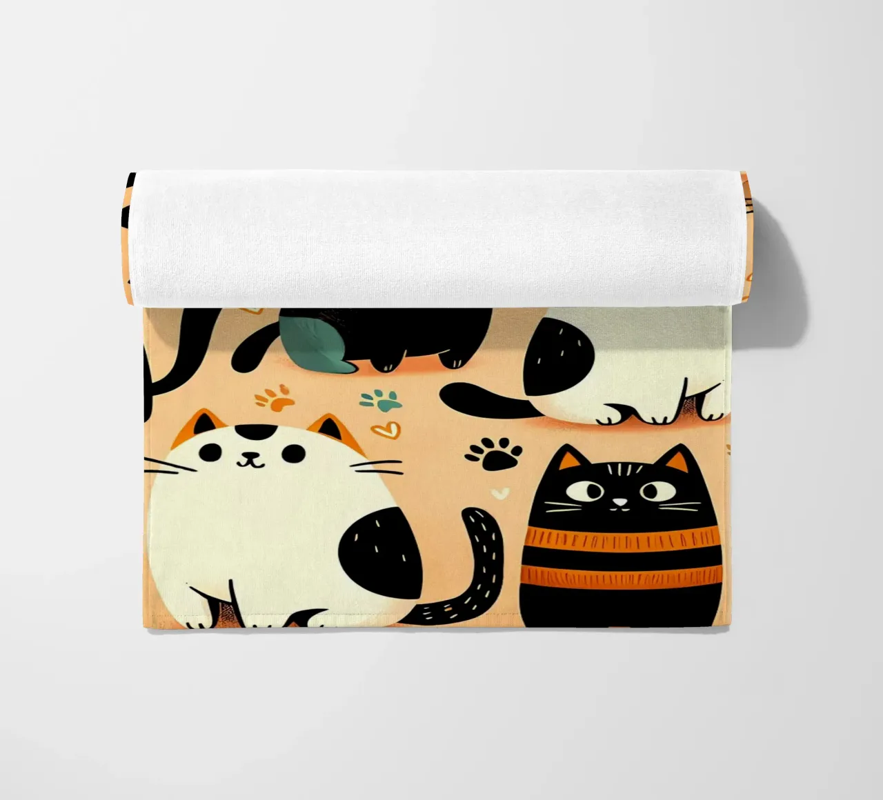 Schema di scarabocchio di gatto telo mare da Happy Littles