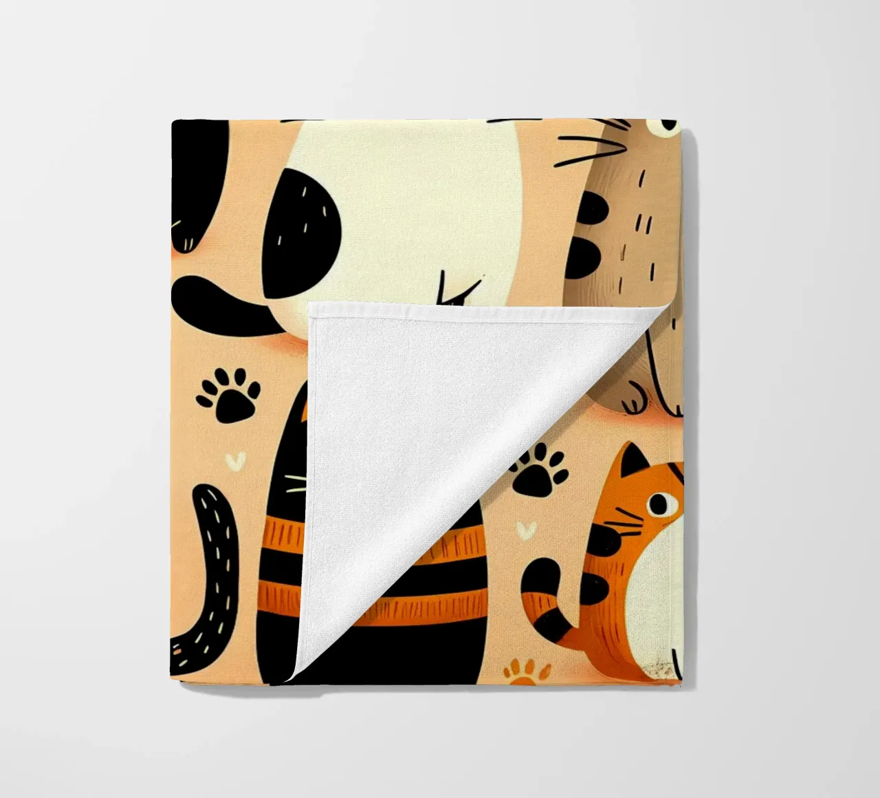 Schema di scarabocchio di gatto telo mare da Happy Littles