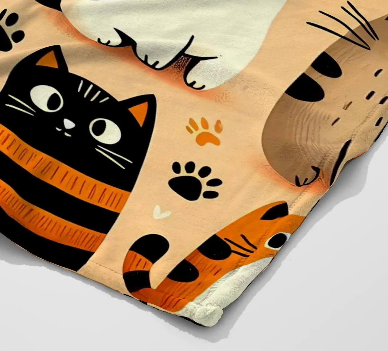 Cat Doodle Pattern fleecedeken van Happy Littles