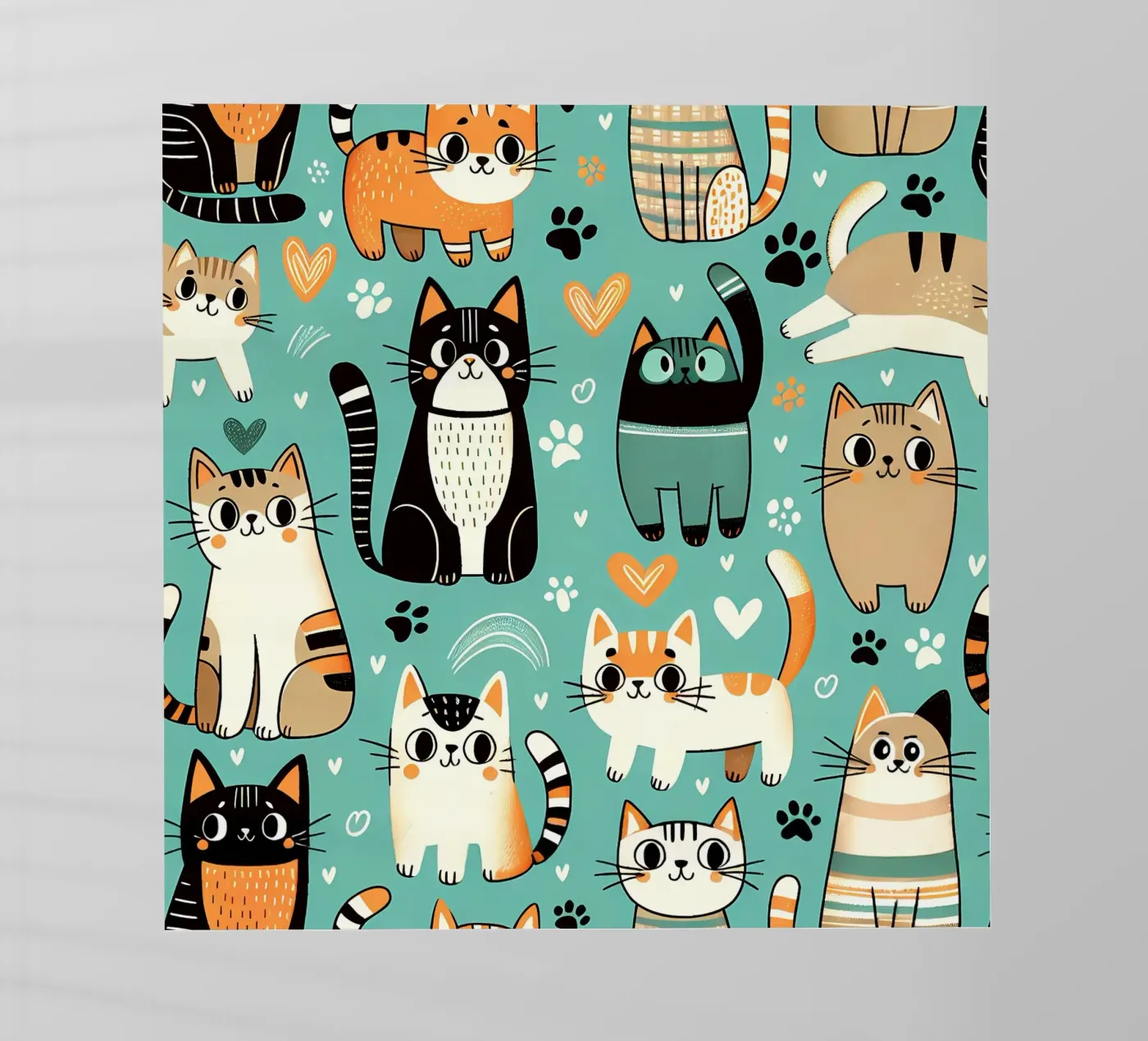 Cat Doodle Pattern backlit folie van Happy Littles