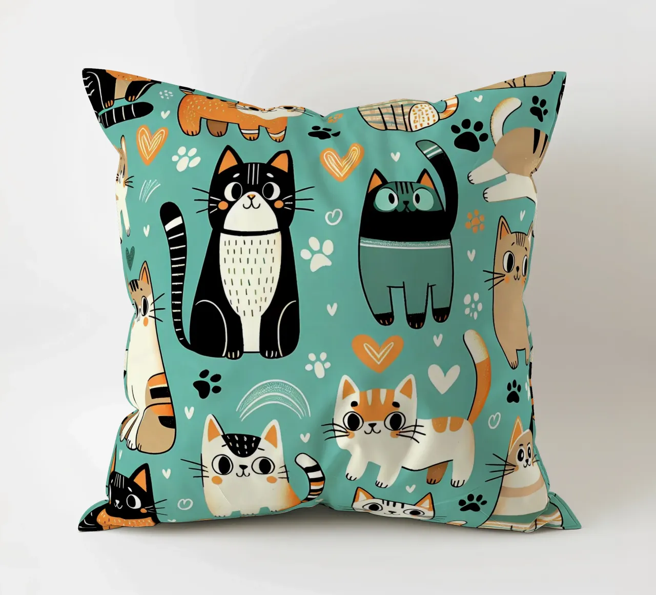 Schema di scarabocchio di gatto cuscino da Happy Littles