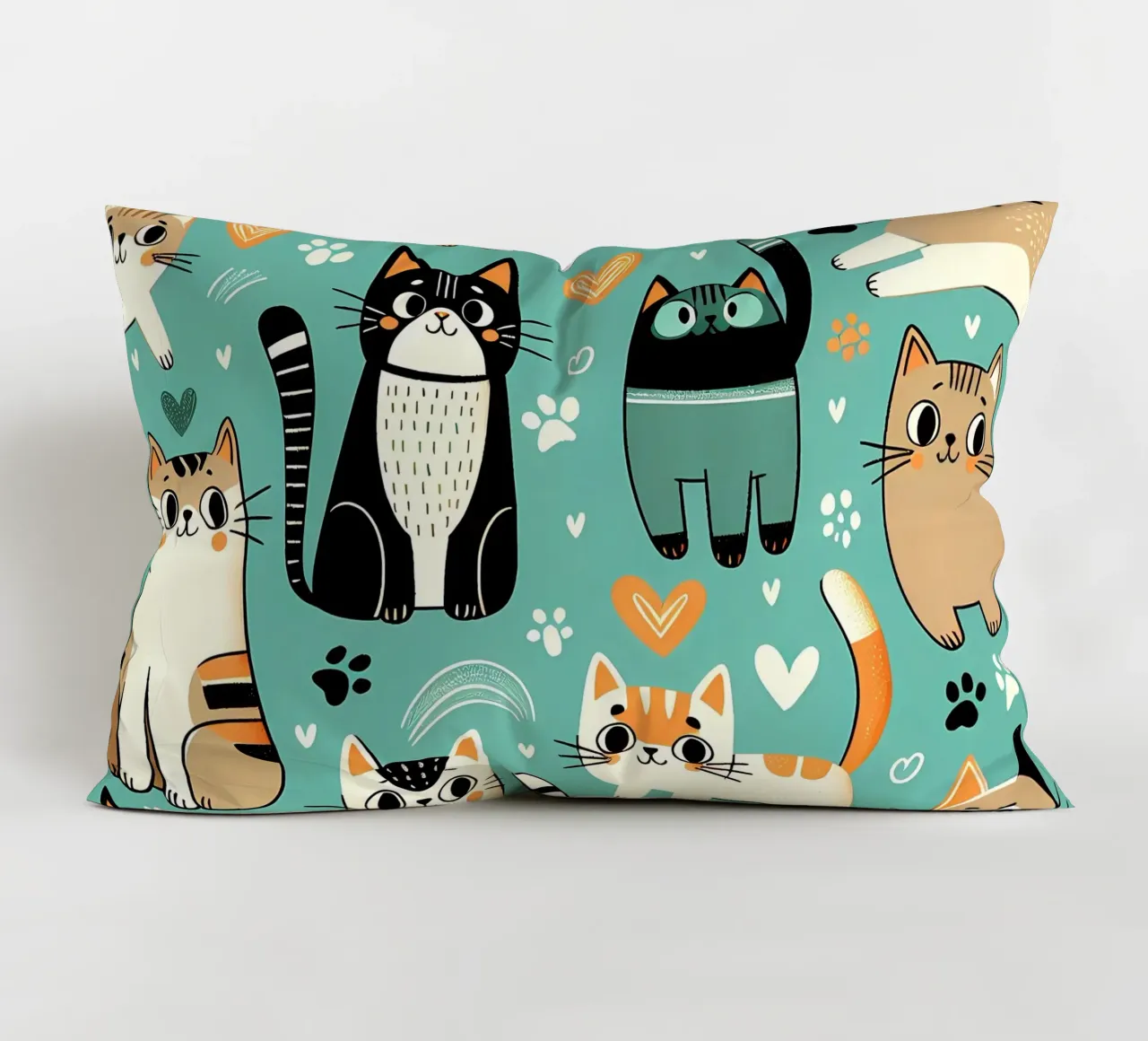 Schema di scarabocchio di gatto cuscino da Happy Littles
