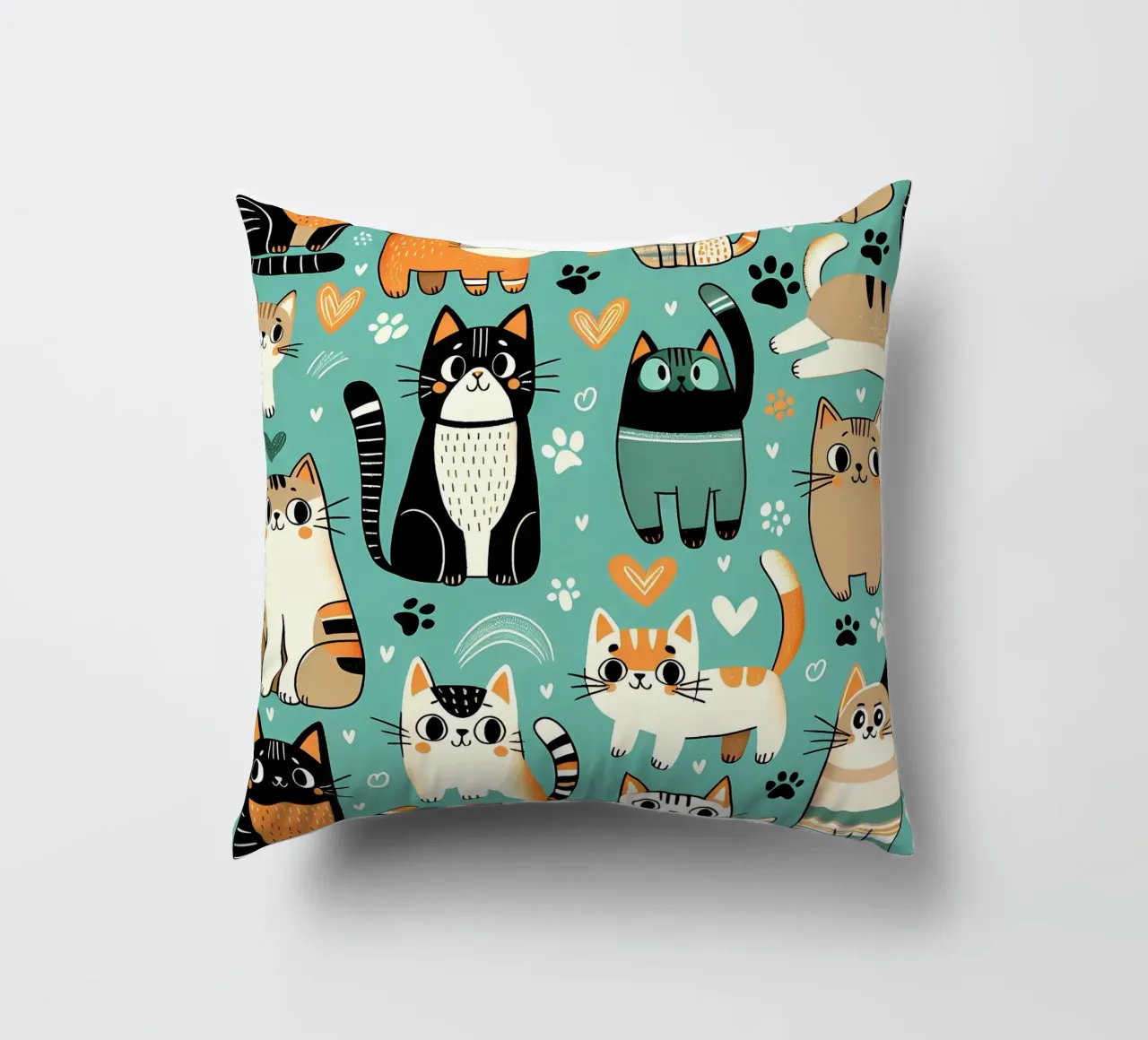 Schema di scarabocchio di gatto cuscino da Happy Littles