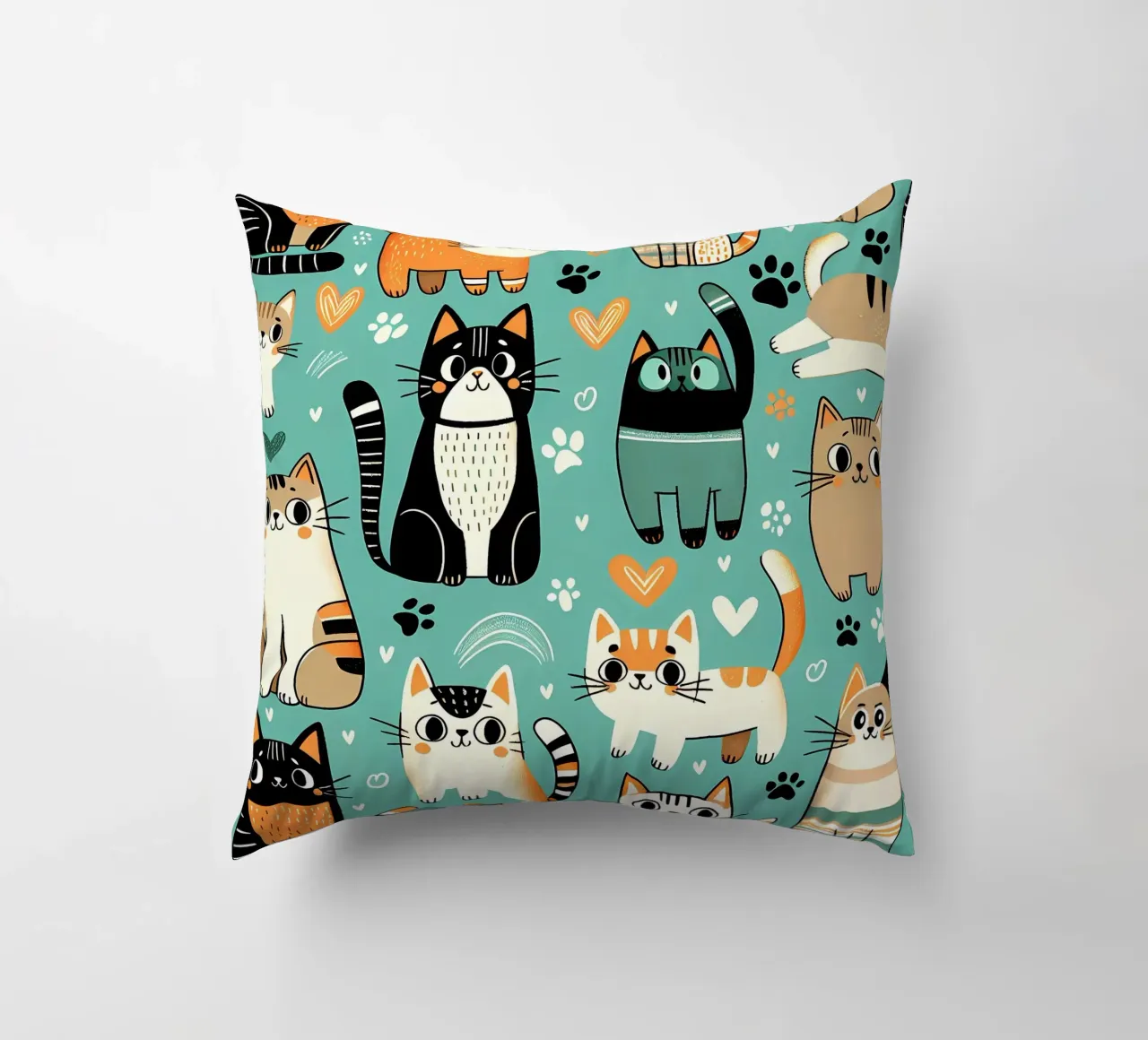 Schema di scarabocchio di gatto cuscino da Happy Littles