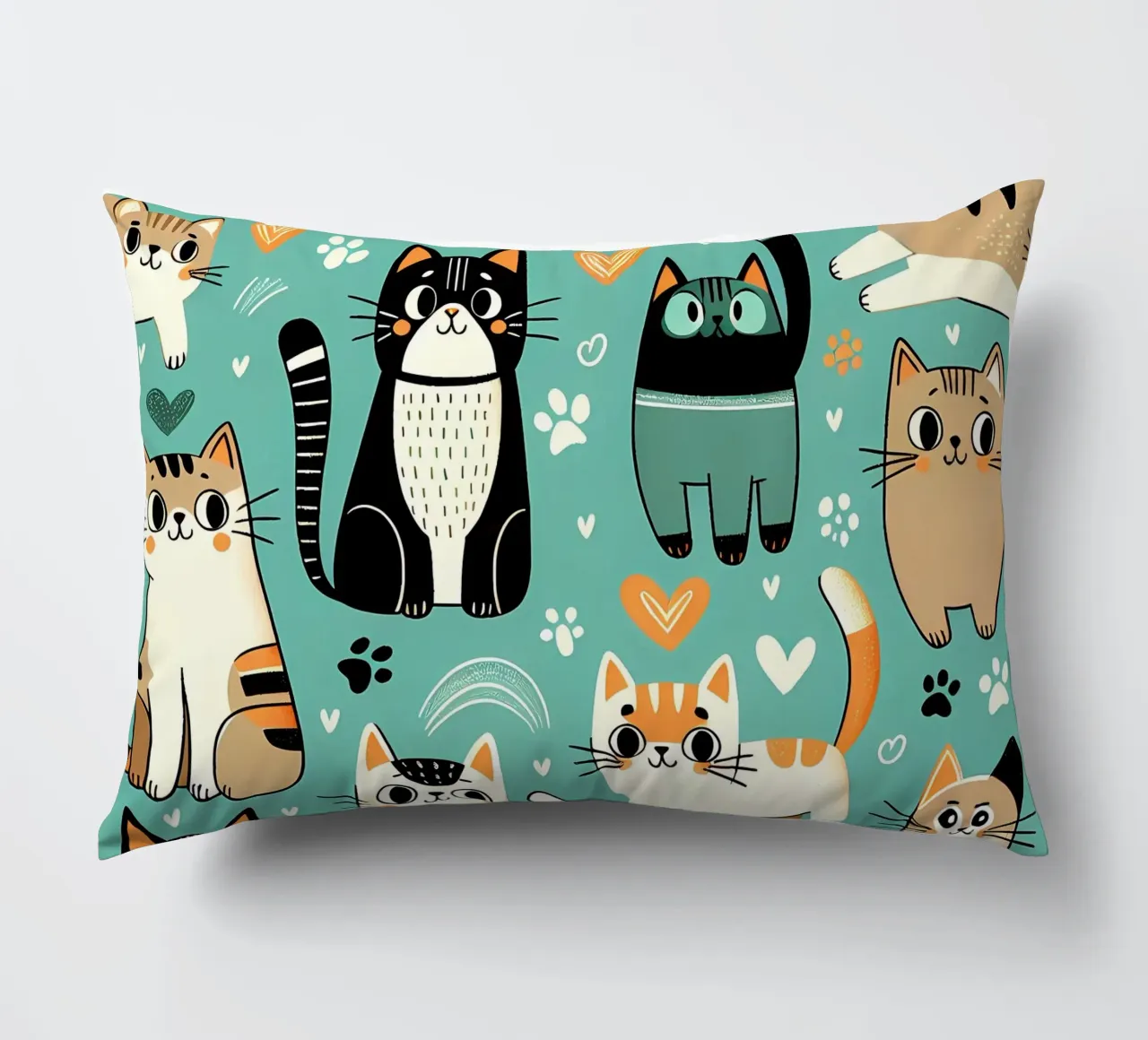 Schema di scarabocchio di gatto cuscino da Happy Littles