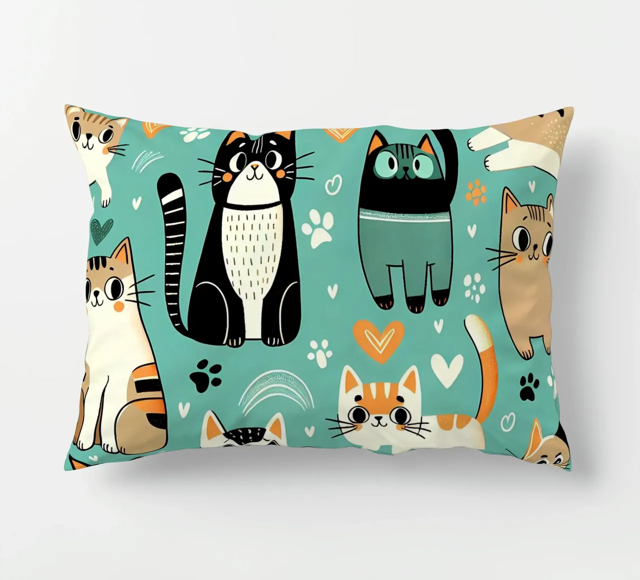 Schema di scarabocchio di gatto cuscino da Happy Littles