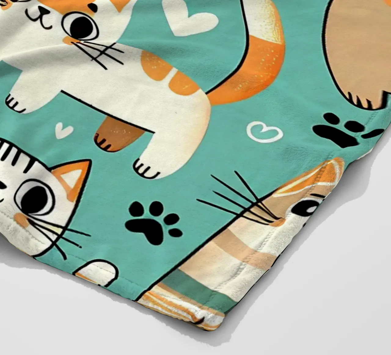 Cat Doodle Pattern fleecedeken van Happy Littles