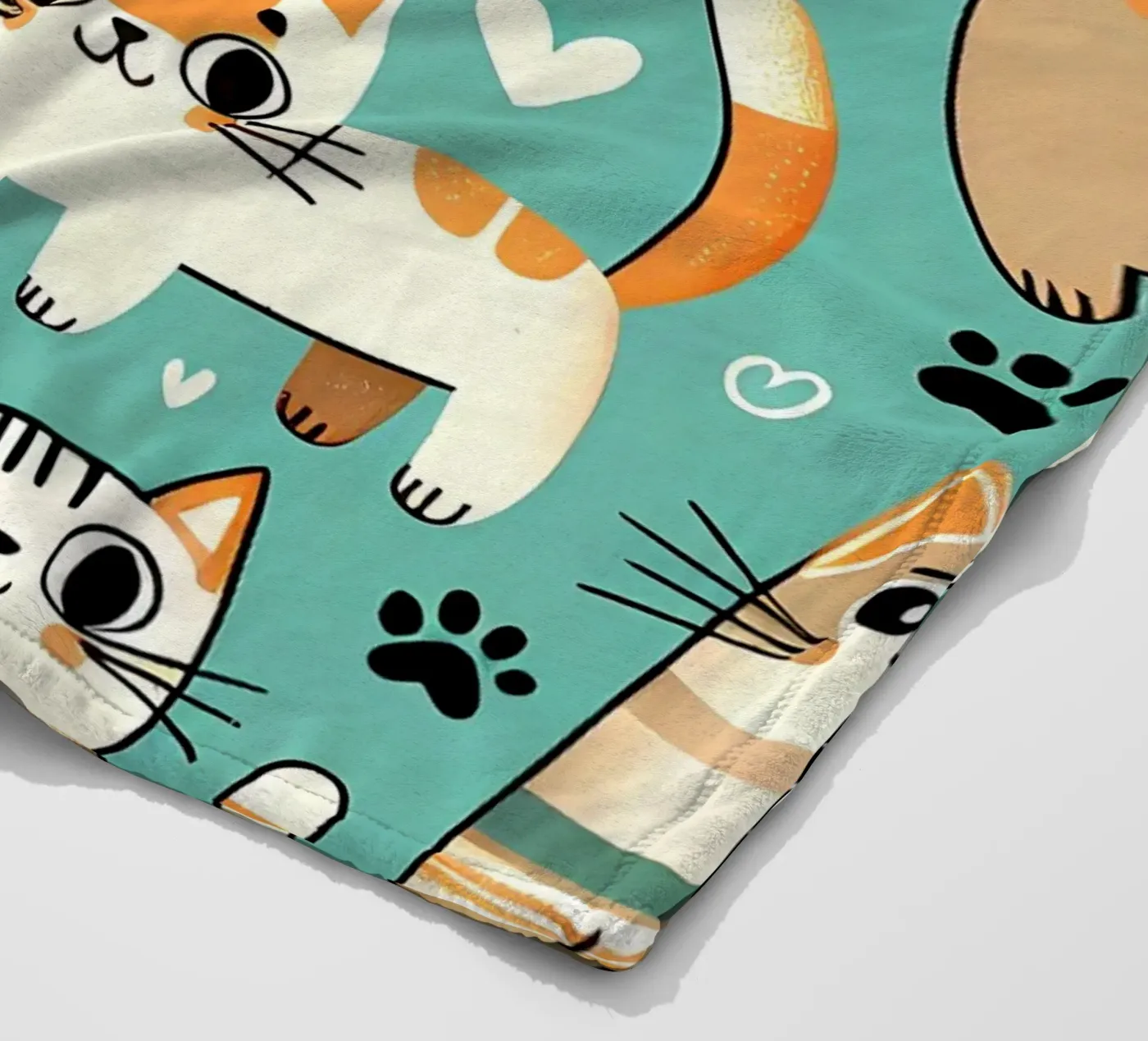 Schema di scarabocchio di gatto coperta in pile da Happy Littles