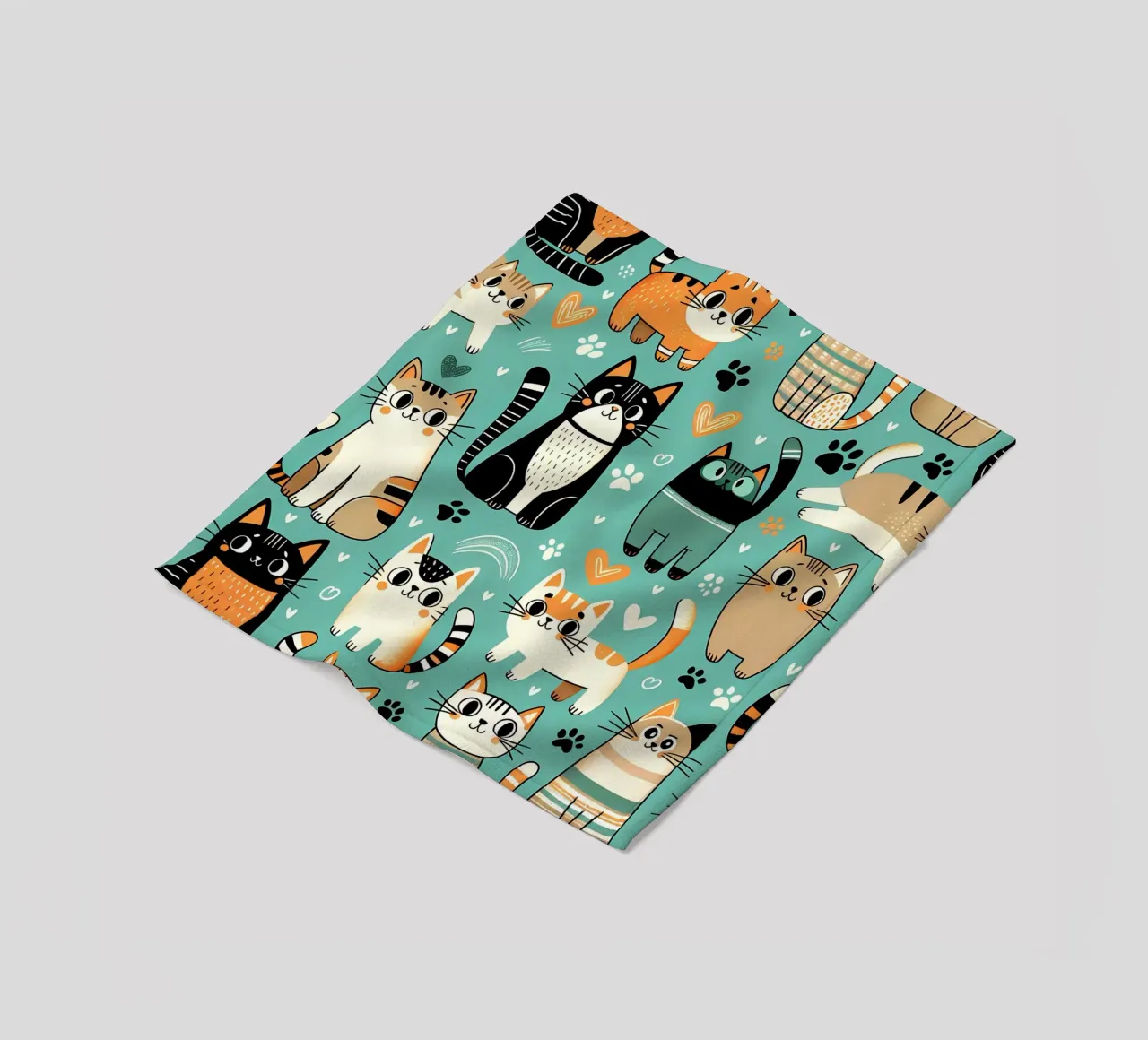 Cat Doodle Pattern fleecedeken van Happy Littles