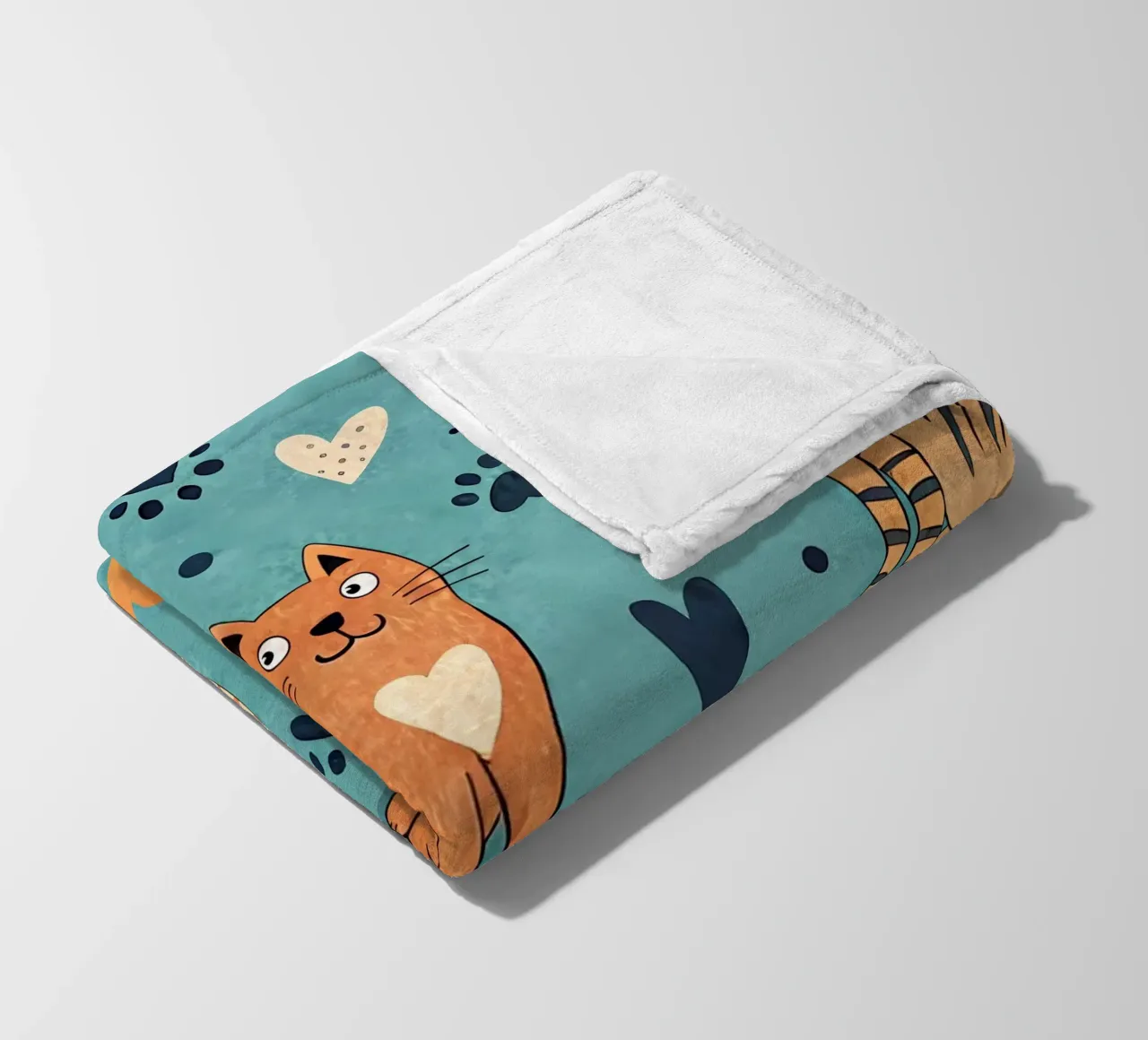 Cat Doodle Pattern fleecedeken van Happy Littles