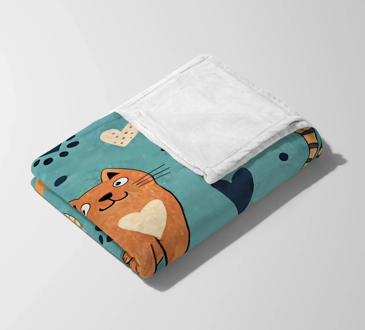 Cat Doodle Pattern fleecedeken van Happy Littles