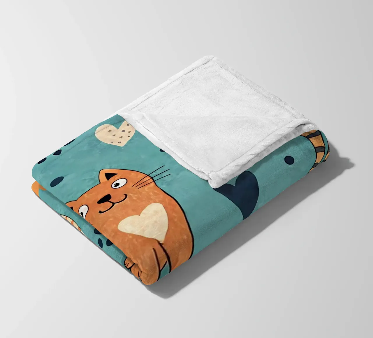 Cat Doodle Pattern fleecedeken van Happy Littles