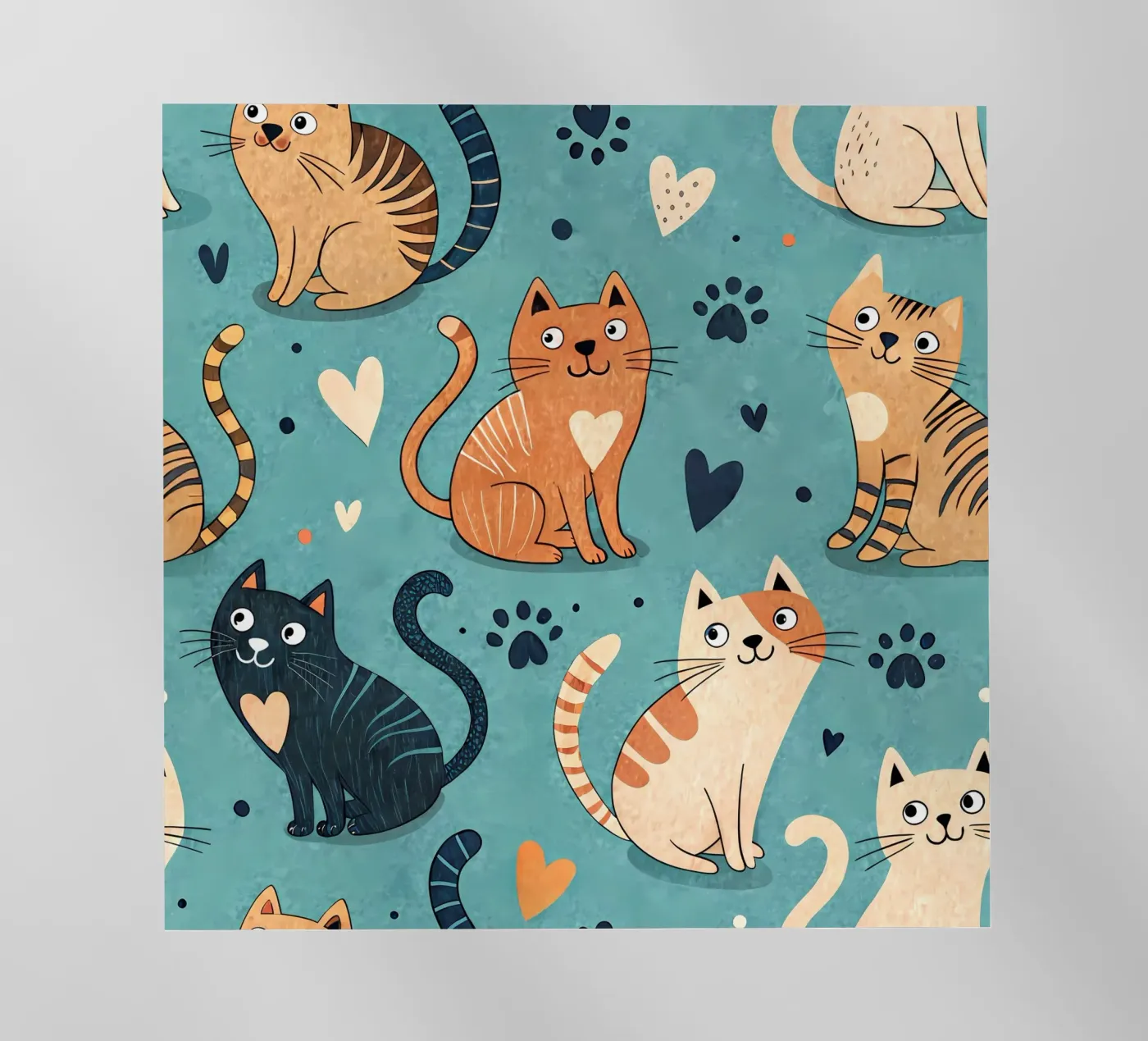Cat Doodle Pattern pellicola backlit da Happy Littles