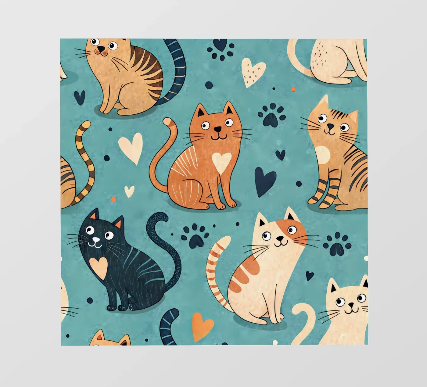 Cat Doodle Pattern pellicola backlit da Happy Littles