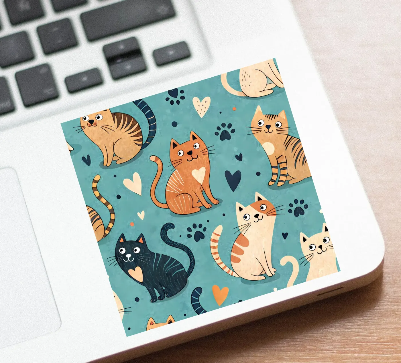 Cat Doodle Pattern sticker by Happy Littles