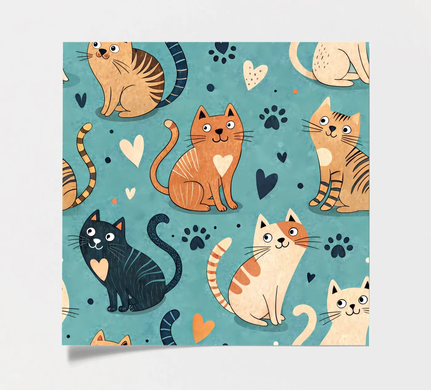 Cat Doodle Pattern sticker sheet by Happy Littles