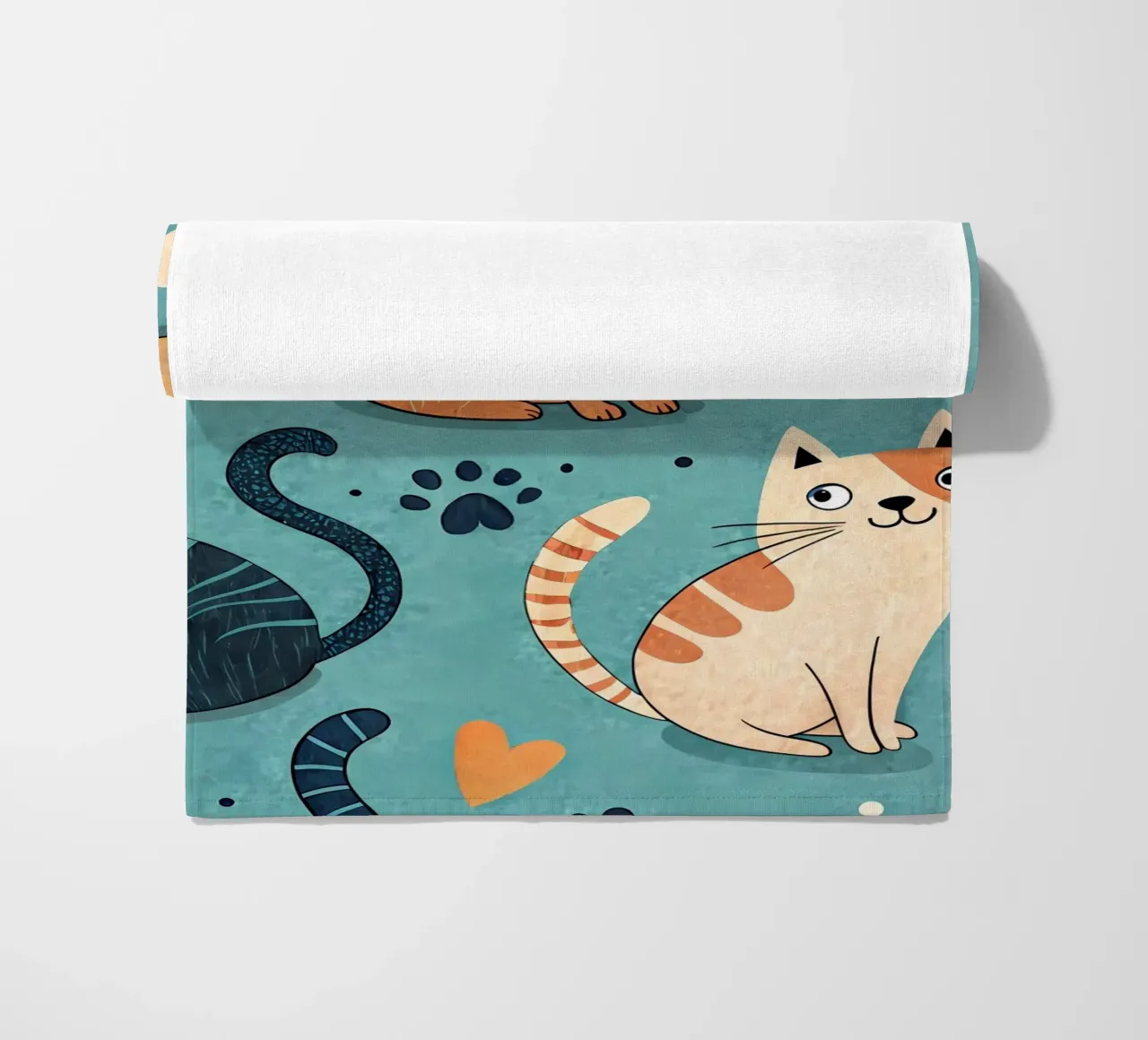 Schema di scarabocchio di gatto telo mare da Happy Littles