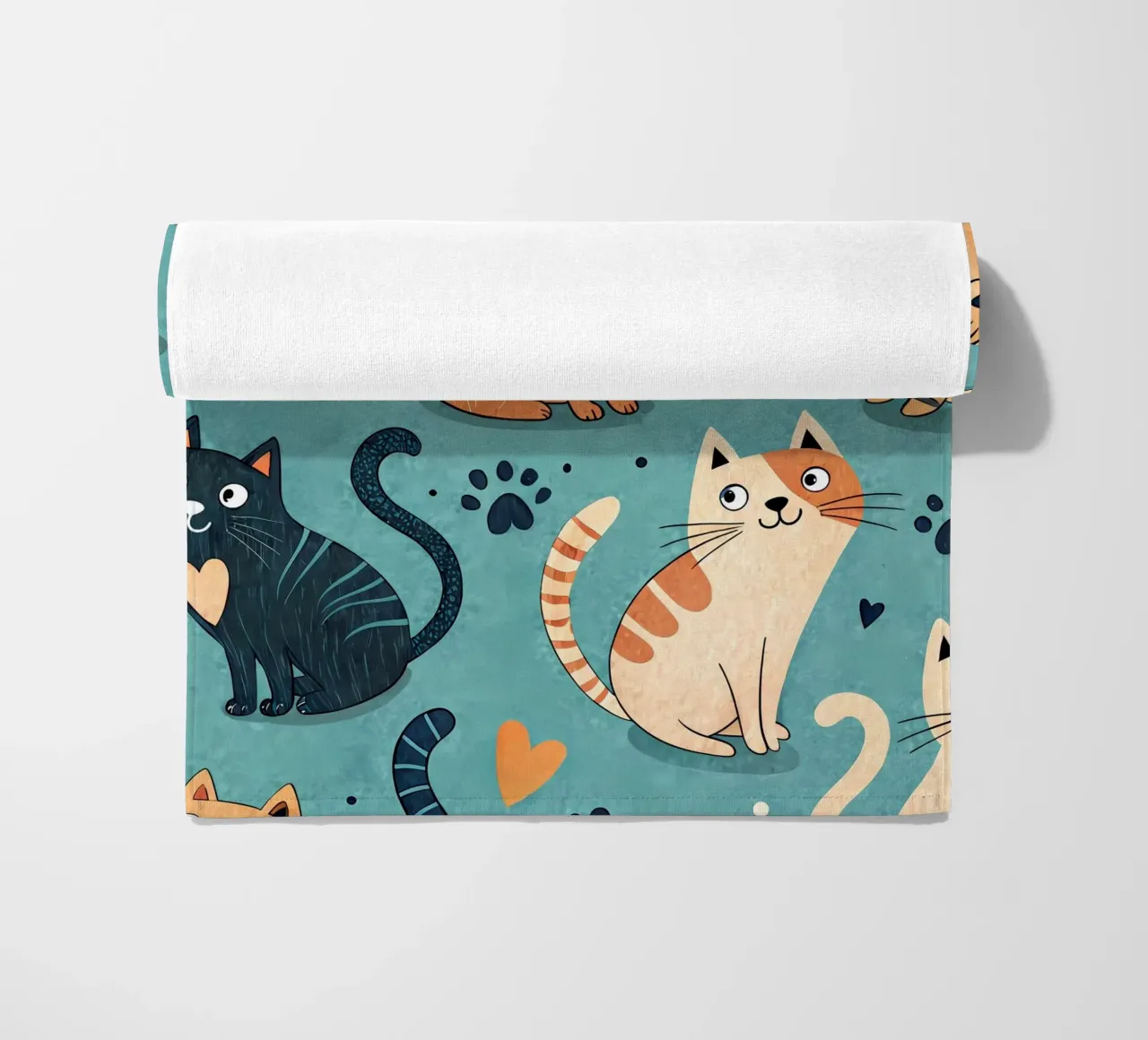 Schema di scarabocchio di gatto telo mare da Happy Littles