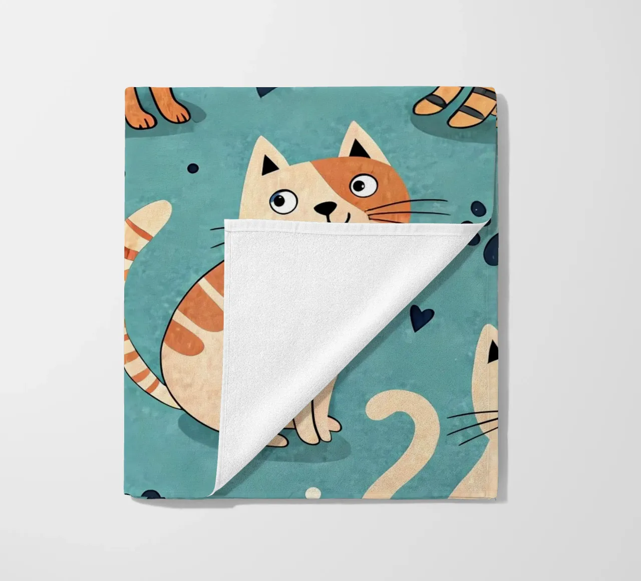 Schema di scarabocchio di gatto telo mare da Happy Littles