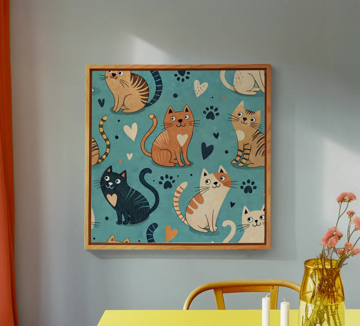 Schema di scarabocchio di gatto plexiglass da Happy Littles