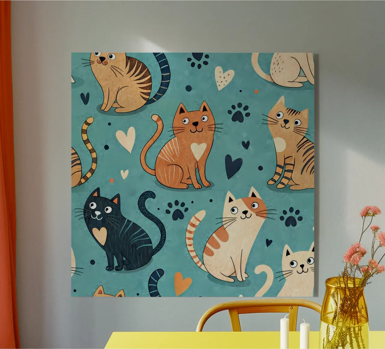 Schema di scarabocchio di gatto plexiglass da Happy Littles