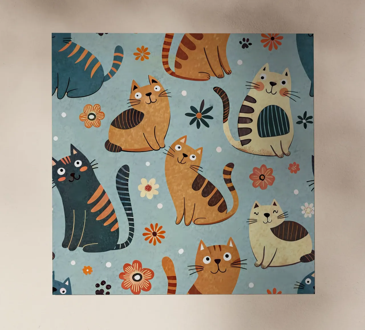 Cat Doodle Pattern pellicola backlit da Happy Littles