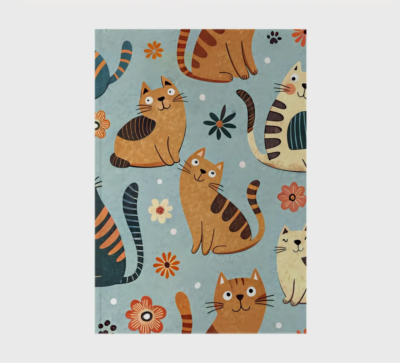Cat Doodle Pattern notebook by Happy Littles