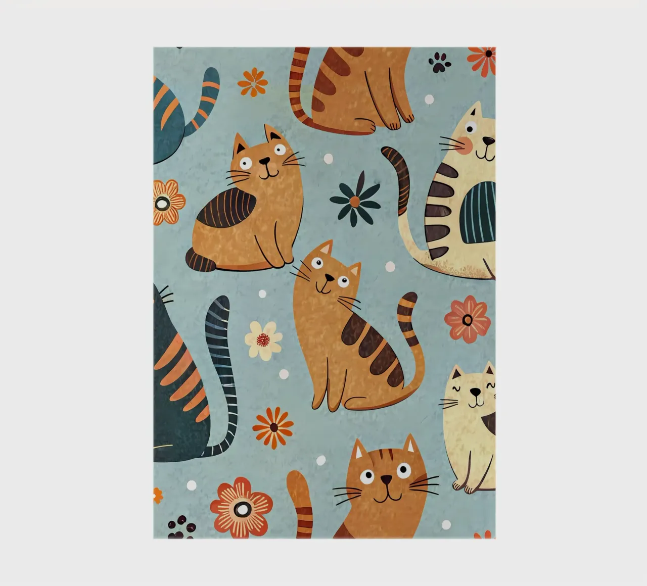 Cat Doodle Pattern notebook by Happy Littles