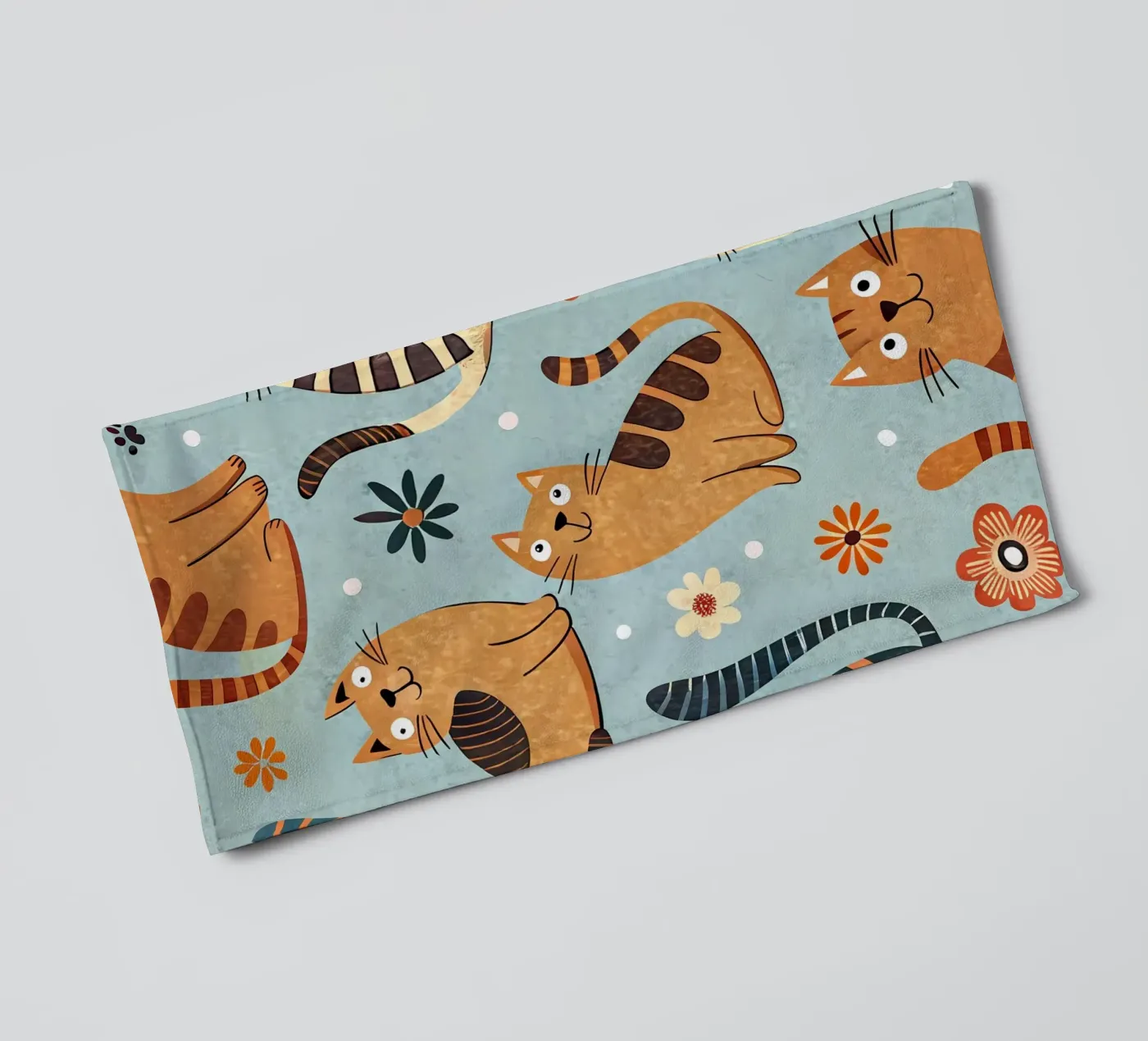 Cat Doodle Pattern badhanddoek van Happy Littles