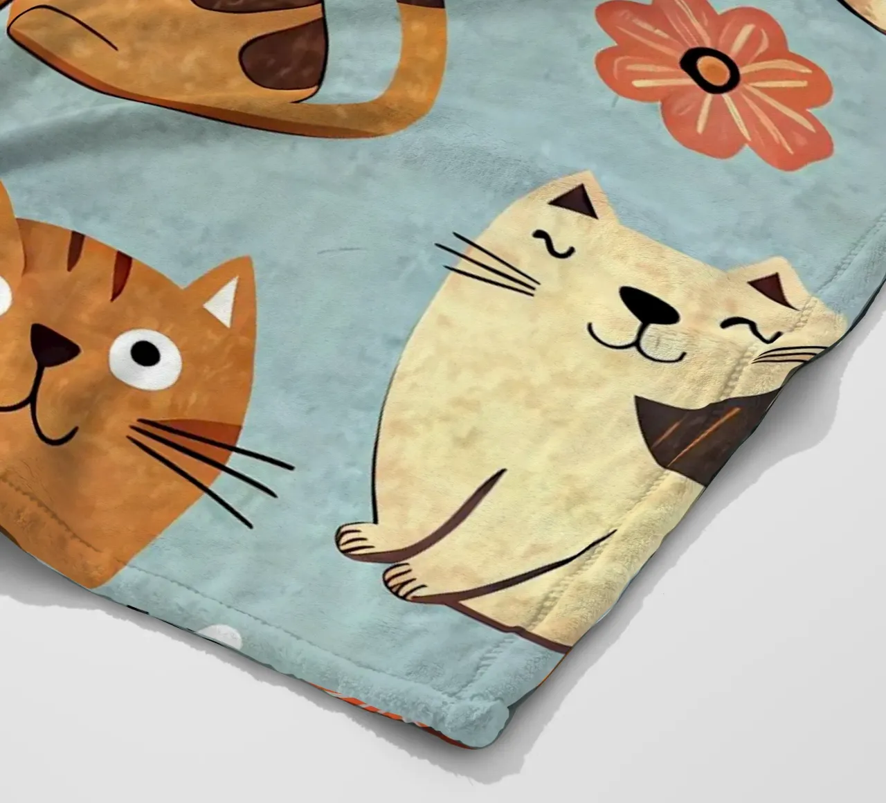 Cat Doodle Pattern fleecedeken van Happy Littles