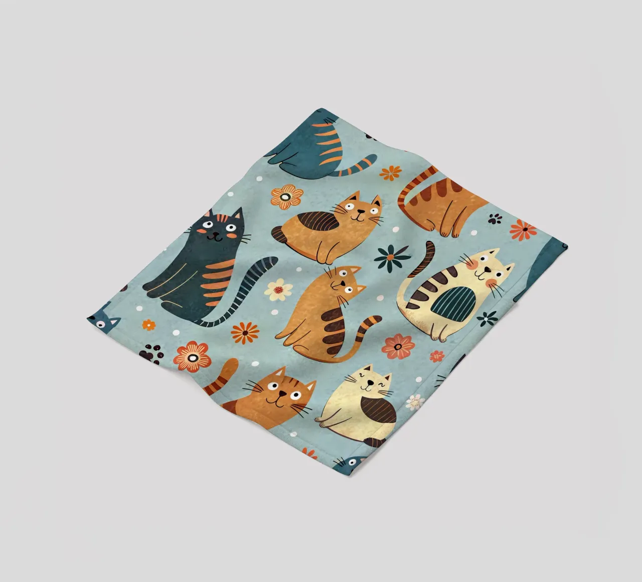 Cat Doodle Pattern fleecedeken van Happy Littles