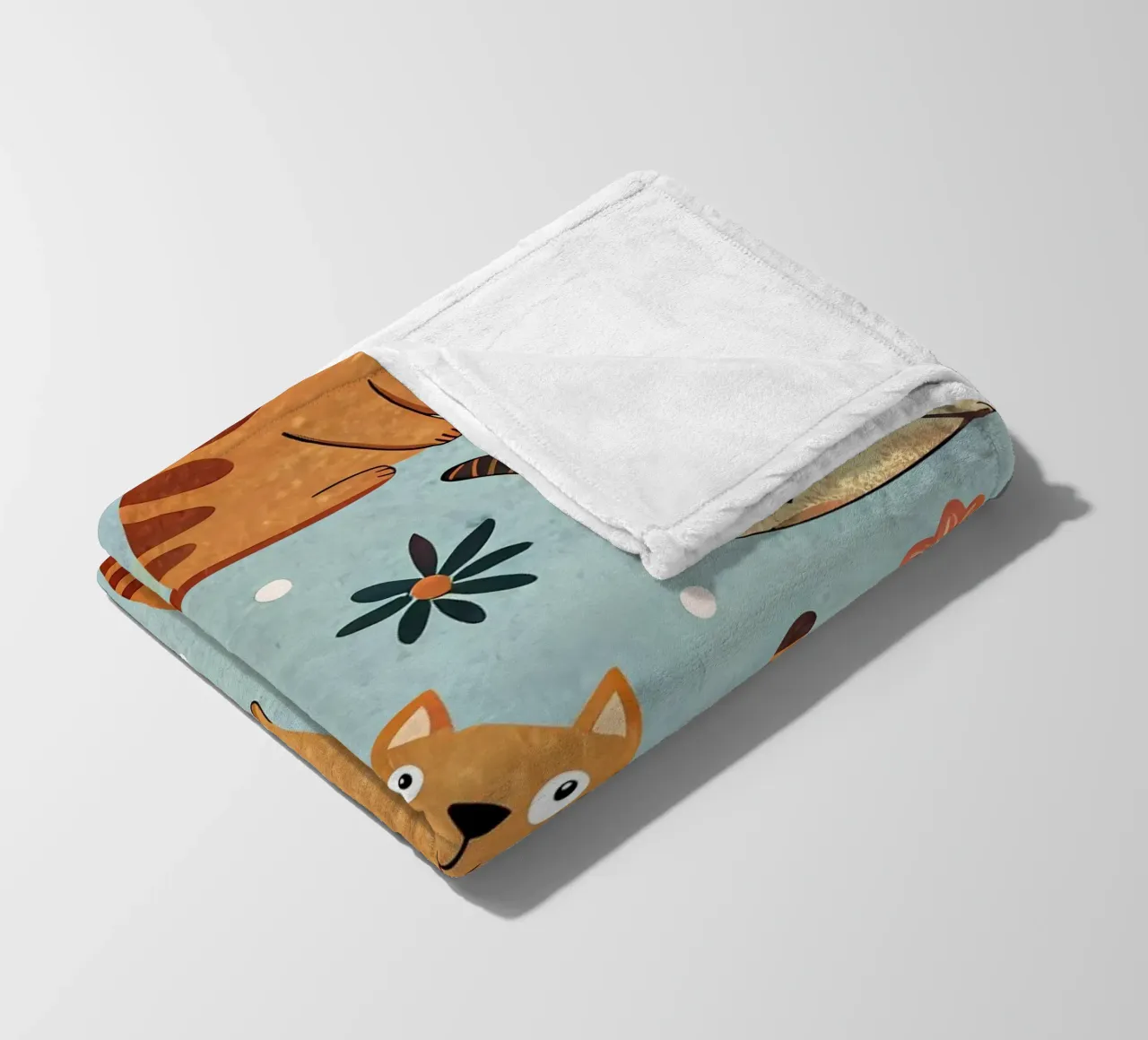 Cat Doodle Pattern fleecedeken van Happy Littles