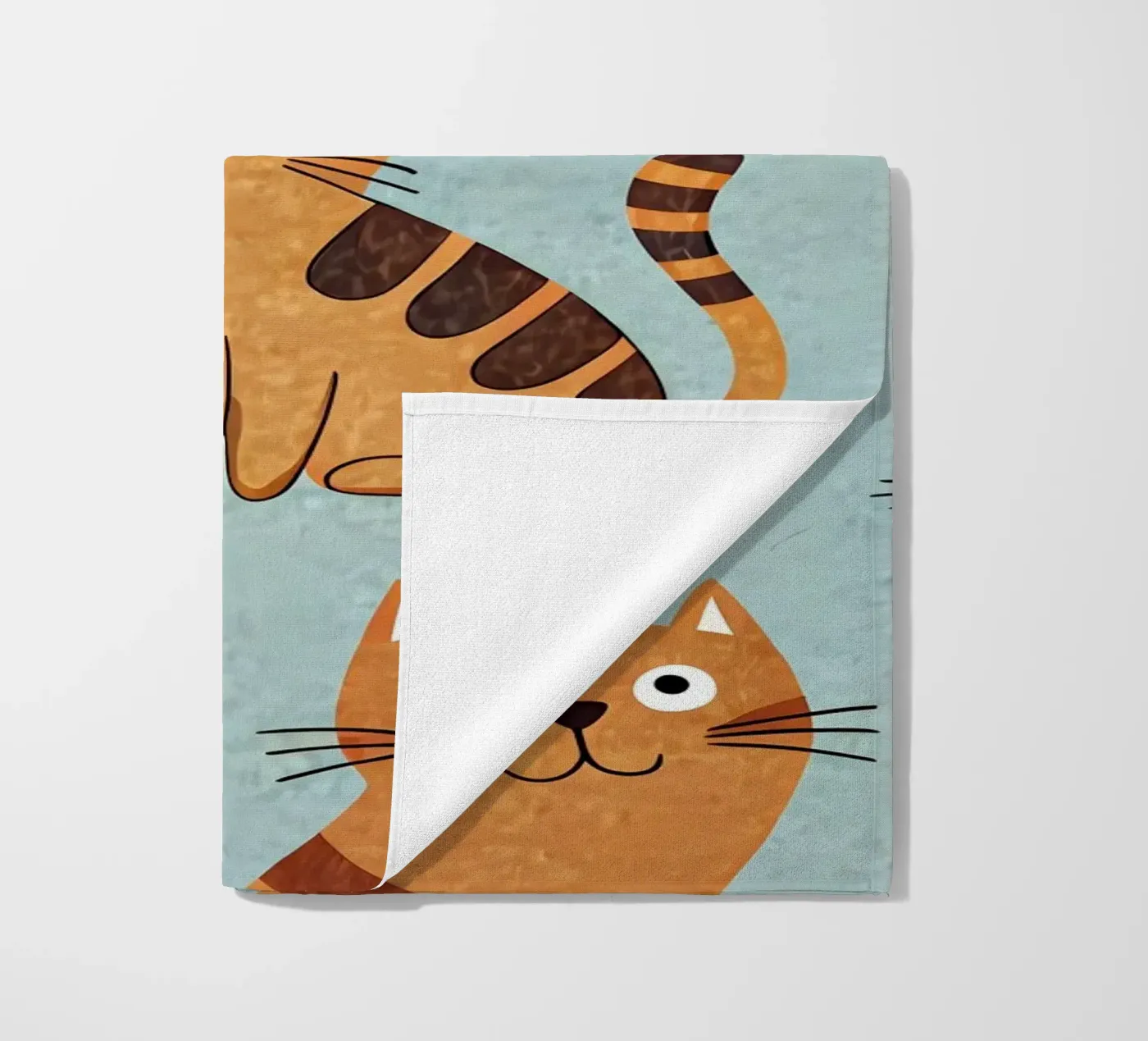 Motif de gribouillis de chat serviette de plage de Happy Littles