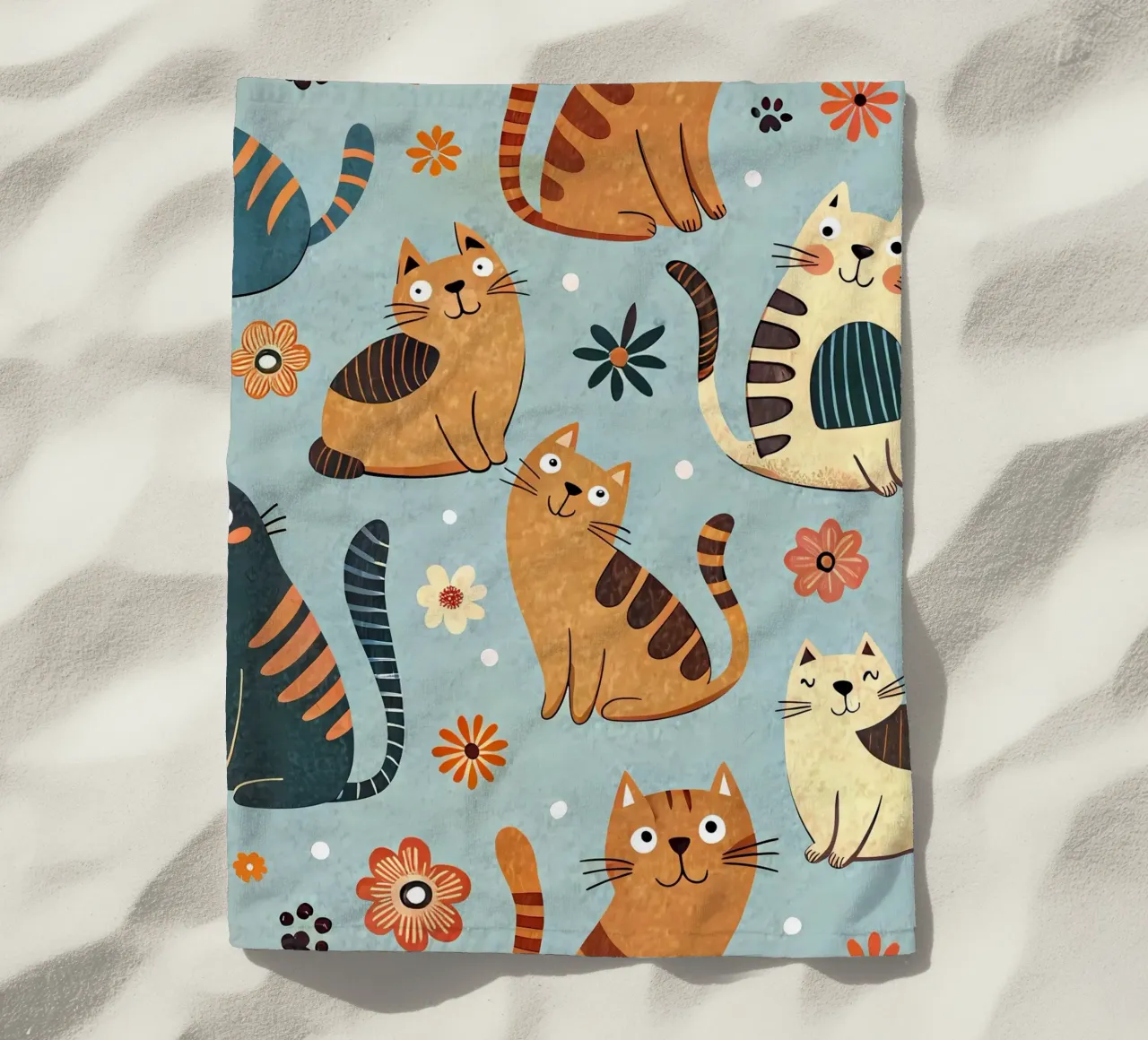 Cat Doodle Pattern telo mare da Happy Littles