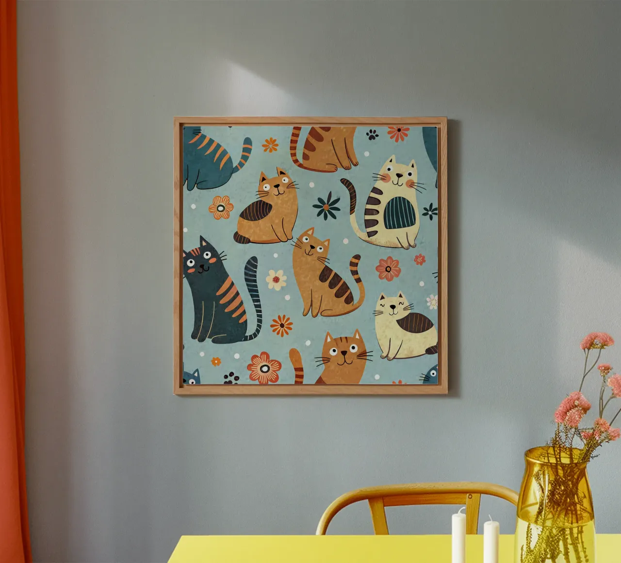 Schema di scarabocchio di gatto pannello forex da Happy Littles